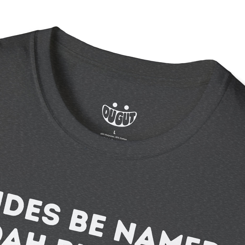 Dudes Named Noah funny t-shirt in dark heather by Du Gut